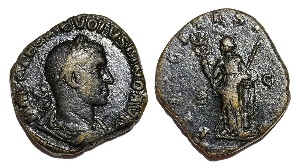 Volusian FELICITAS PVBLICA sestertius.jpg