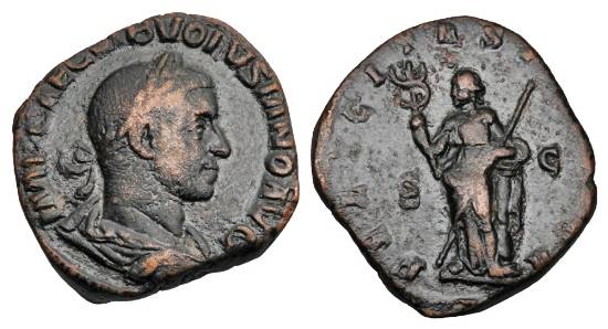 Volusian FELICITAS PVBLICA sestertius.jpg