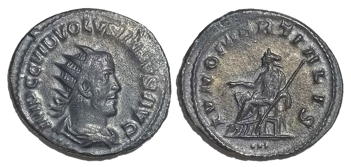Volusian IVNO MARTIALIS antoninianus Antioch.jpg
