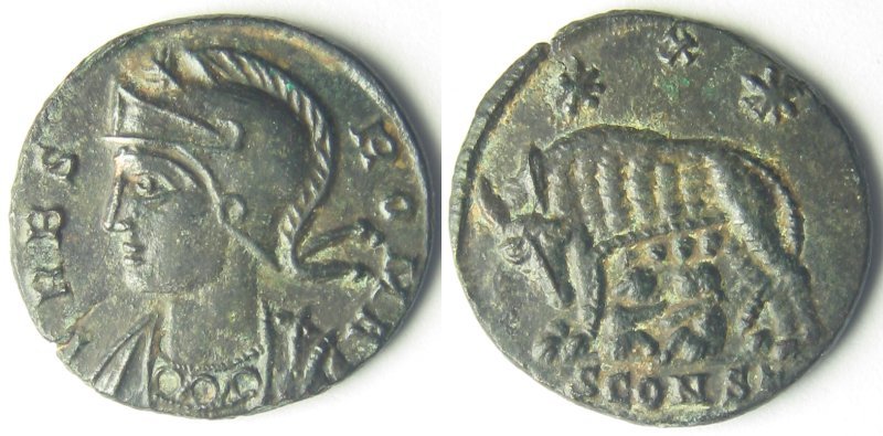 Vrbs Roma wolf Arles 337-340-1 (PCONST X, RIC VIII Arles 25) 15.5mm 0.67g.jpg