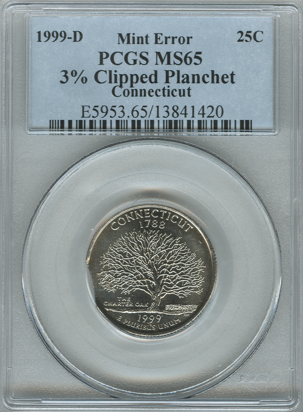 Washington 1999-D 3% Clip 13841420 Connecticut PCGS MS65 Slab Obv.jpg