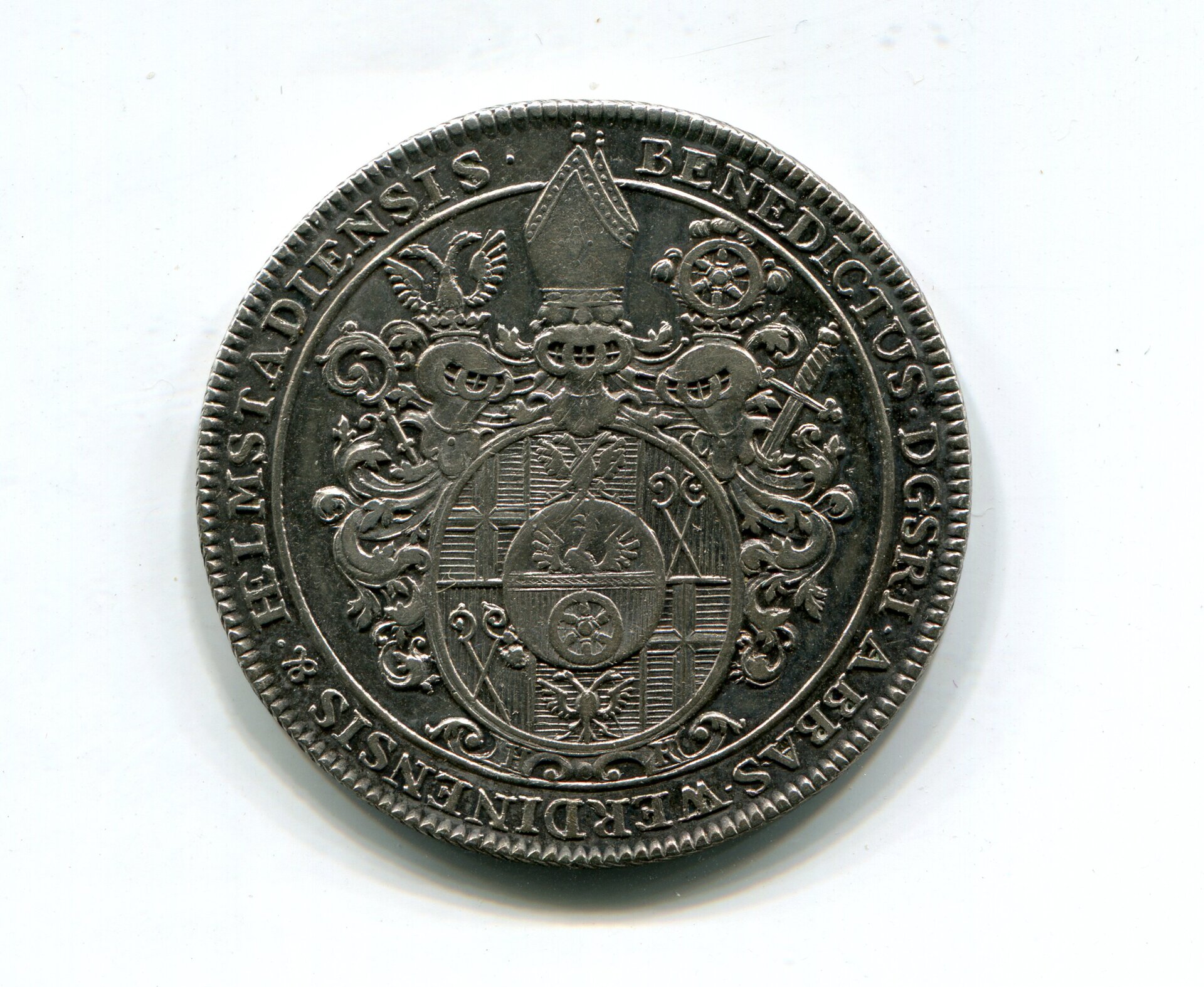 Werden & Helmstedt Benedikt v Geismar Taler 1730  LD obv 446.jpg