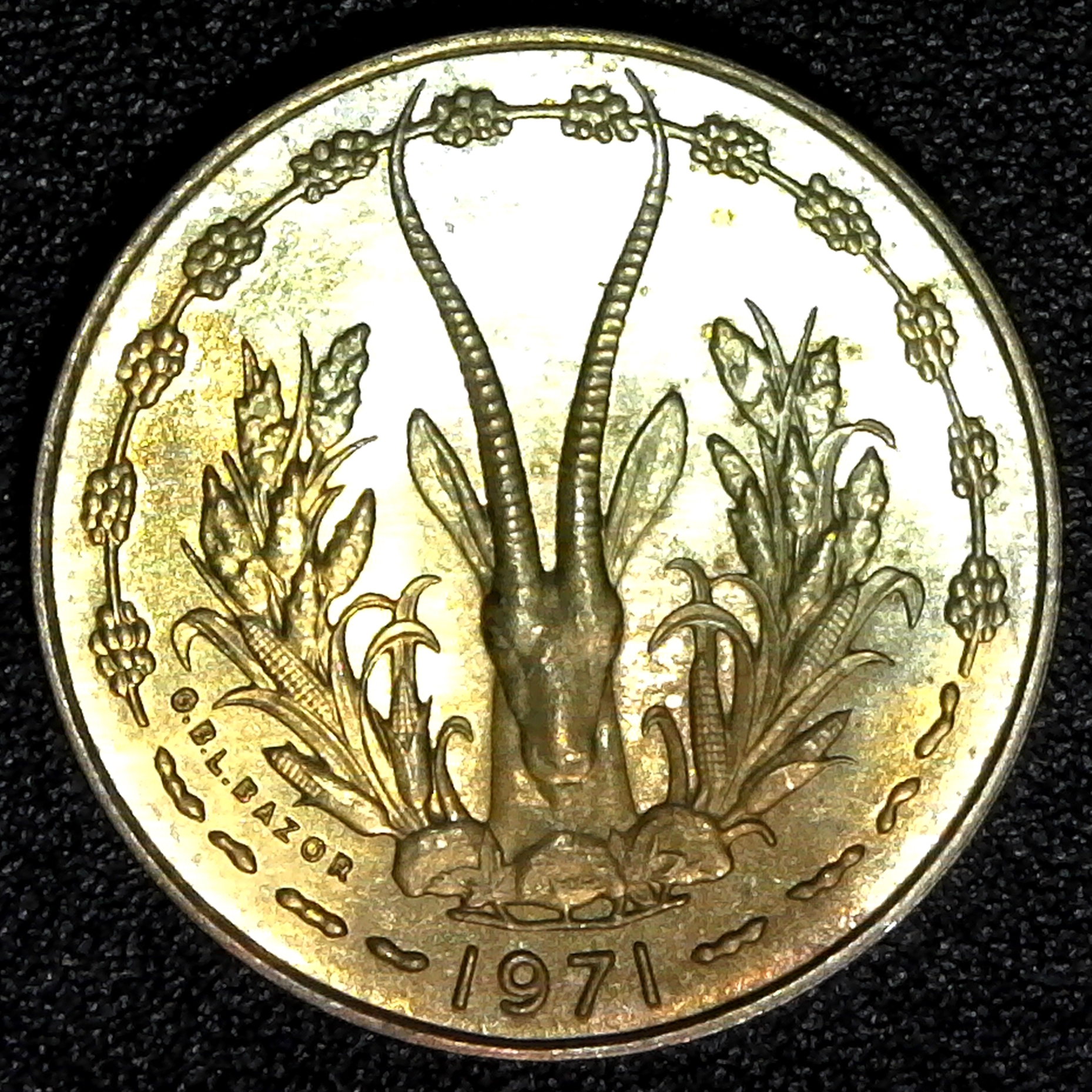 West African States 10 Francs 1971 rev.jpg