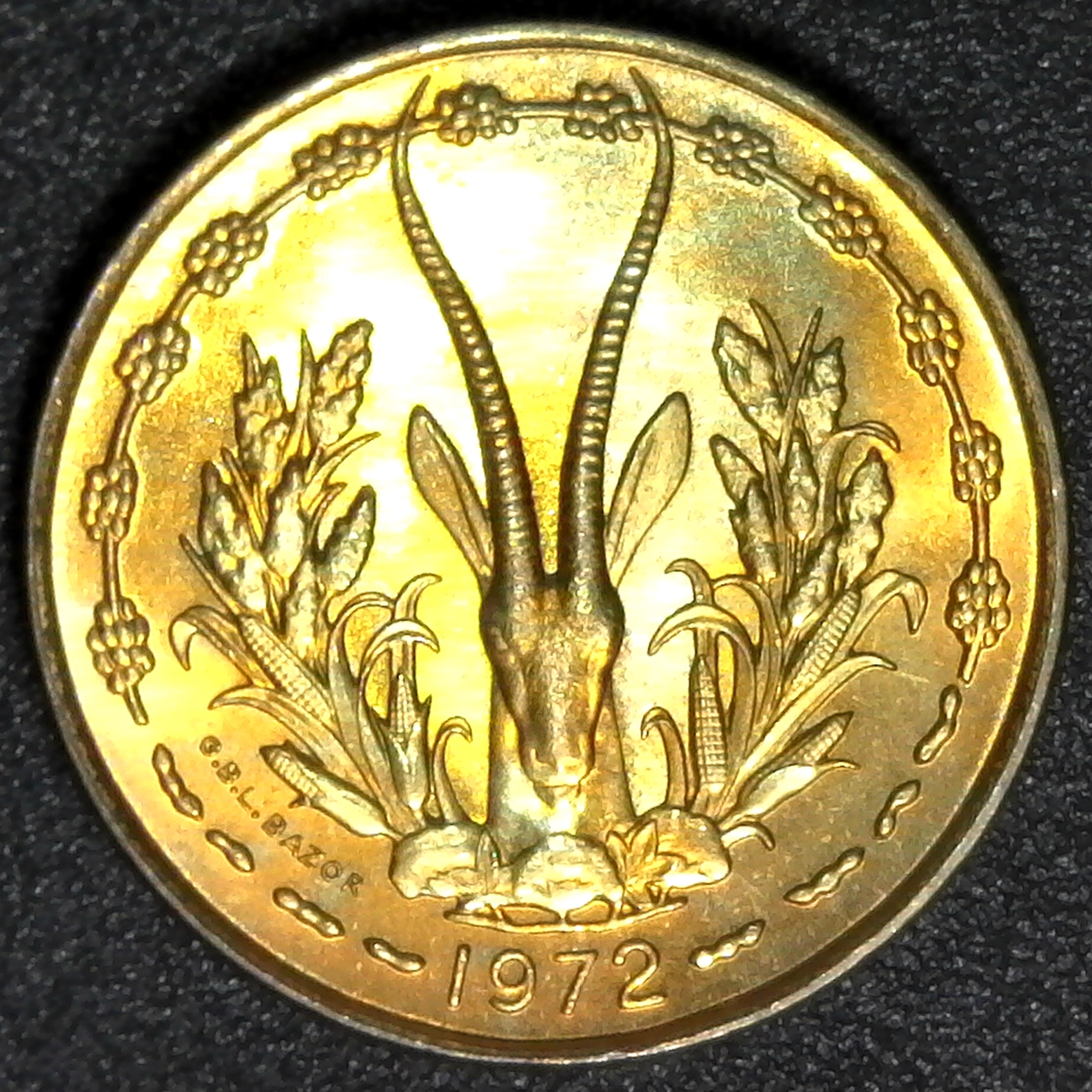West African States 25 Francs 1972 rev.jpg
