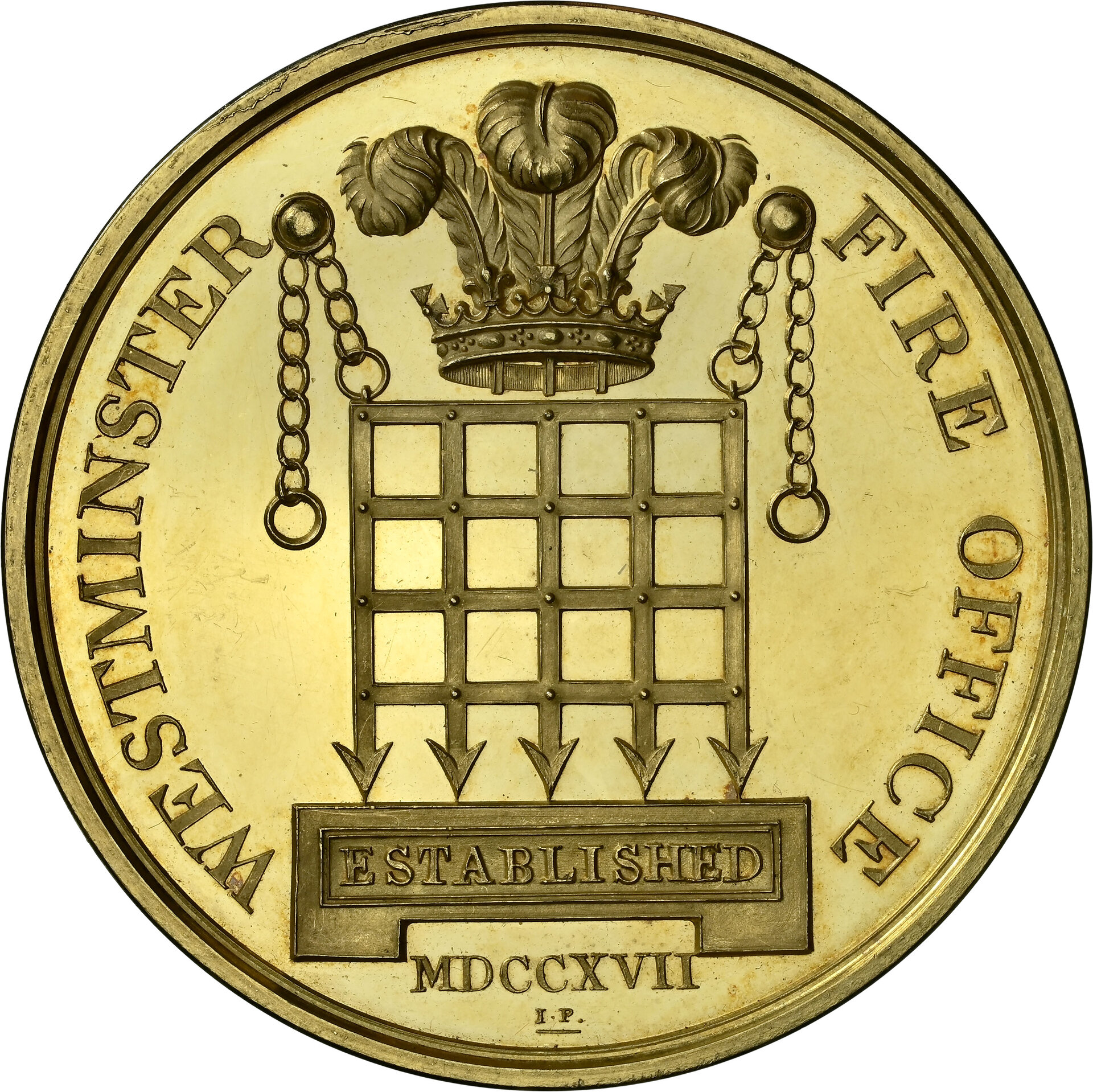 Westminster Fire Office Medal (GOLD) - Obverse.JPG