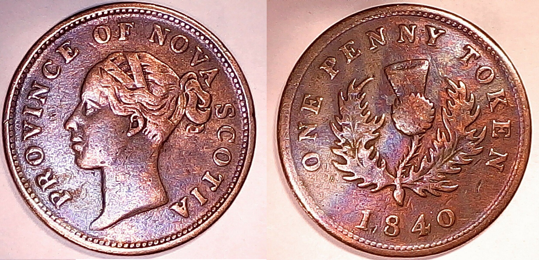 z 1840 Nova Scotia Canada One Penny Token  $9.99 + $3   383489979786  xk499 r.jpg