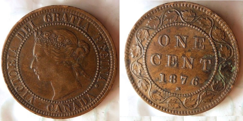 z 1876 H Canada Cent - Rare - Excellent Sharp Details -.jpg
