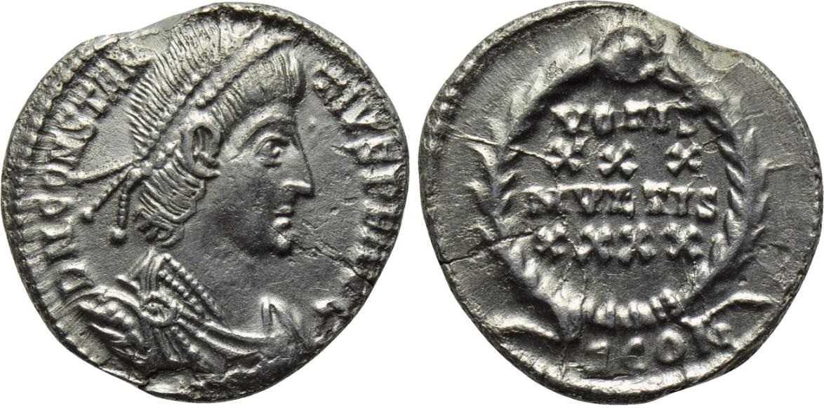 z 337-361 Constantius II Siliqua. 3,00g19mm RIC261and291.jpg