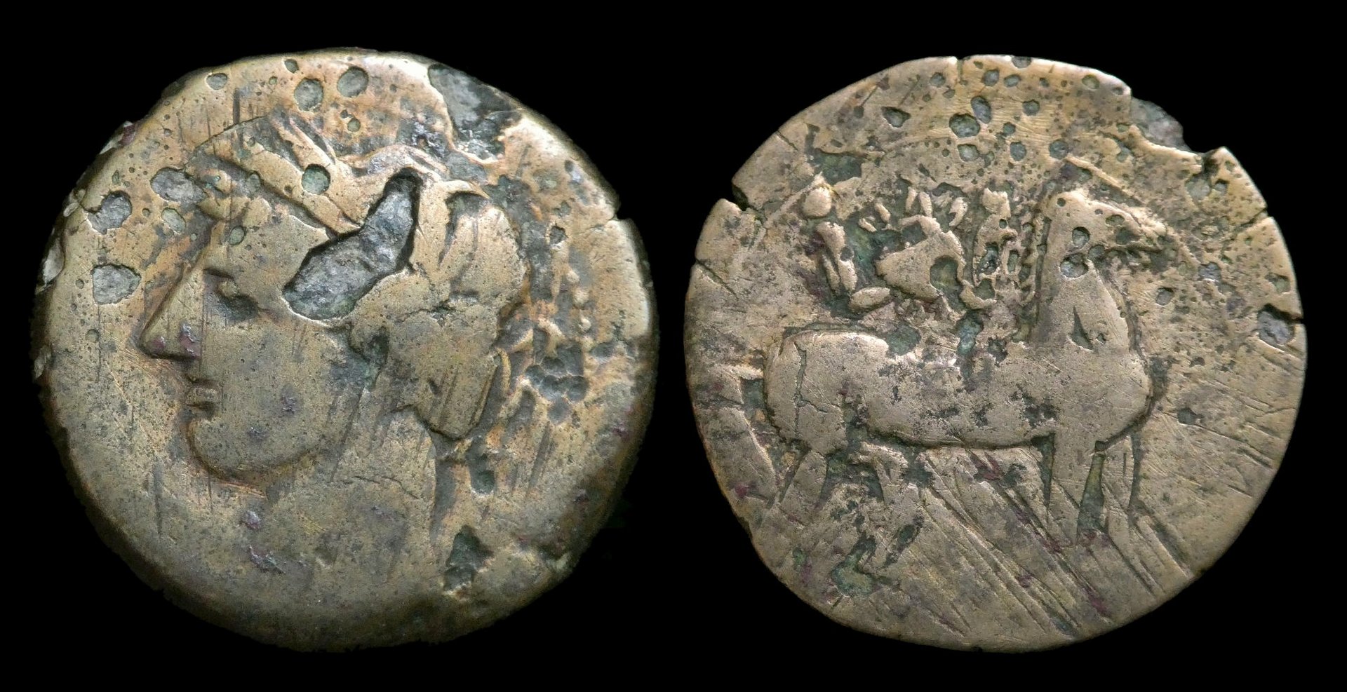 ZEUGITANA Carthage - Fourree EL Tridrachm Horse 1243.JPG