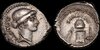 Roman Republic Silver Denarius (minted in Rome in 46 BCE by Titus Carisius).jpg