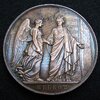 1861 Belgian Art Festival Medal - Welcoming Angel-Bull Harvest - obverse.JPG