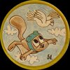 #54 Rocky The Flying Squirrel & Dove 1964 Bullwinkle TV Show Old London Coin 1.jpg