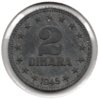 Yugoslavia - 2 Dinara - 1945 - KM #27 - Rev.jpg