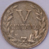 KM 199 1946 Colombia 5 centavos die break rev.JPG