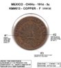 Mexico - Chiha - 1914 - 5c - km613 - Copper - F - Obv - VRW 26 - Odd Planchet (with ID) New.JPG