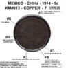 Mexico - Chiha - 1914 - 5c - km613 - Copper - F - Rev - VRW 26 - Odd Planchet (with ID).jpg