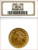 1893 $10 Gold NGC MS62 Obverse.JPG