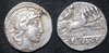 RR Vibius Pansa 90 BCE AR Den Apollo Minerva Quadriga Sear 242 Cr 345-5 Social-Marsic War.jpg