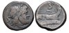 RR Anon AE Semis Rome after 211 BCE  Laureate hd Saturn r S - Prow r S ROMA 19.3g 26mm Craw 56-3.JPG