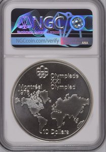 1974 Canada $10 World Map Rev 1973 Mule - REV MS68.JPG