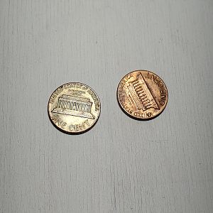 Weird colored 1984 cent