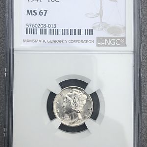 41 Mercury dime obv