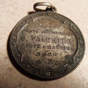 1924 S. Valentino a Catholic Priest .800 Silver Reverse?