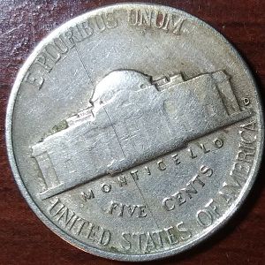 1948D Jefferson nickel rev.