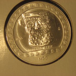 1993 Mexico Bracero Efigie Coin Obverse Only 2000 Minted