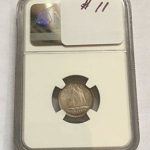 1952 Canada 10 cents rev