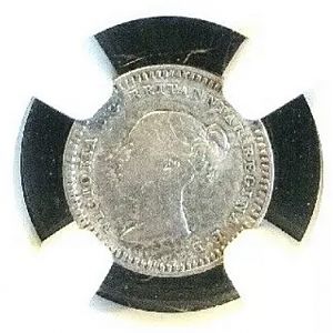 1843/34 Great Britain 1.5 pence obv closeup