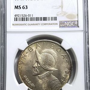1947 Panama Un Balboa obv