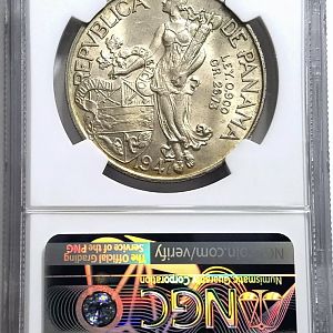 1947 Panama Un Balboa rev