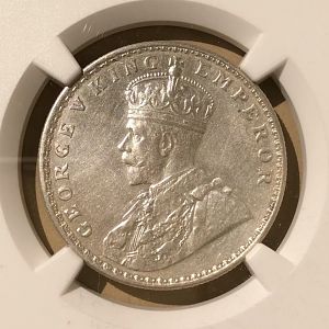 1919(C) India Rupee obv closeup