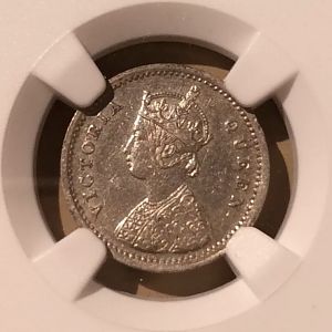 1862(B) India 2 Annas obv closeup