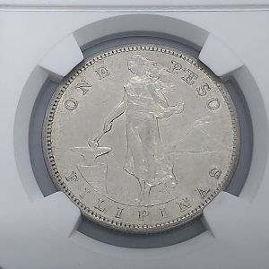 1908 S U.S.-Philippines Peso obv closeup