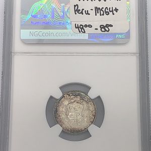 1912 FG Peru Dinero rev closeup