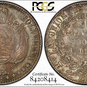 1867 Bolivia Boliviano