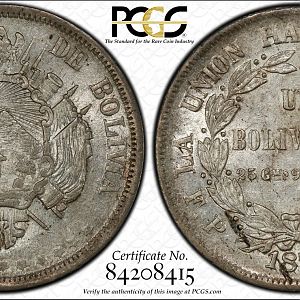 1871 Bolivia Boliviano