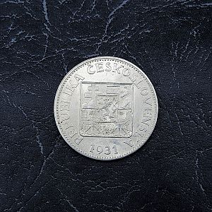 1931 Dated Czechoslovakia 10 Korun .700 silver coin