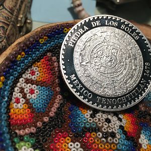 1993 Mexico Aztec Calendar .999 Silver 1 Oz Casa De Moneda Mint- Obv