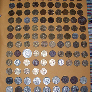 dollar coins and halves
