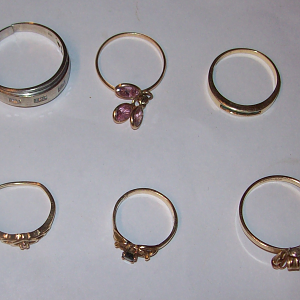 6 gold rings