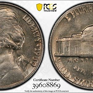 1960 Jefferson Nickle MS64 (RARE)