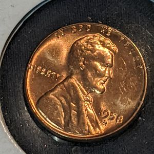 1958 D wheat penny uncirculated