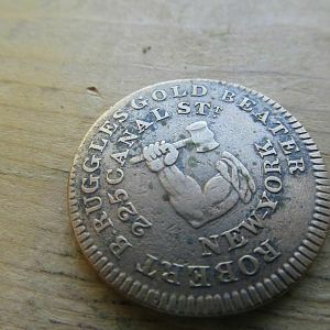 1800's Robert Ruggles Gold Beater Token