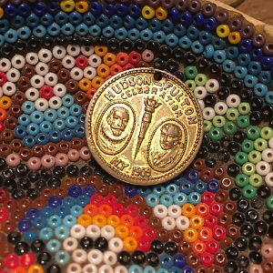 1909 Hudson Fulton Celebration Token-NY, Obverse 19mm