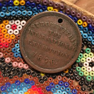 1876 Struck Within the International Exposition Souvenir Token-Reverse 24mm