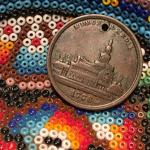 1876 Struck Within the International Exposition Souvenir Token-Obverse 24mm
