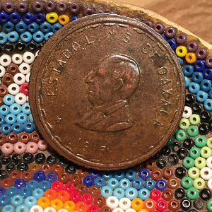 1915 Mexico Moneda Provisional Oaxaca-20 Centavos -Obverse 28mm